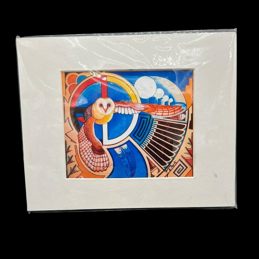 "Spirit Guide" Owl Art Native America Southwest Barn Owl Jerome Martinez Giclée